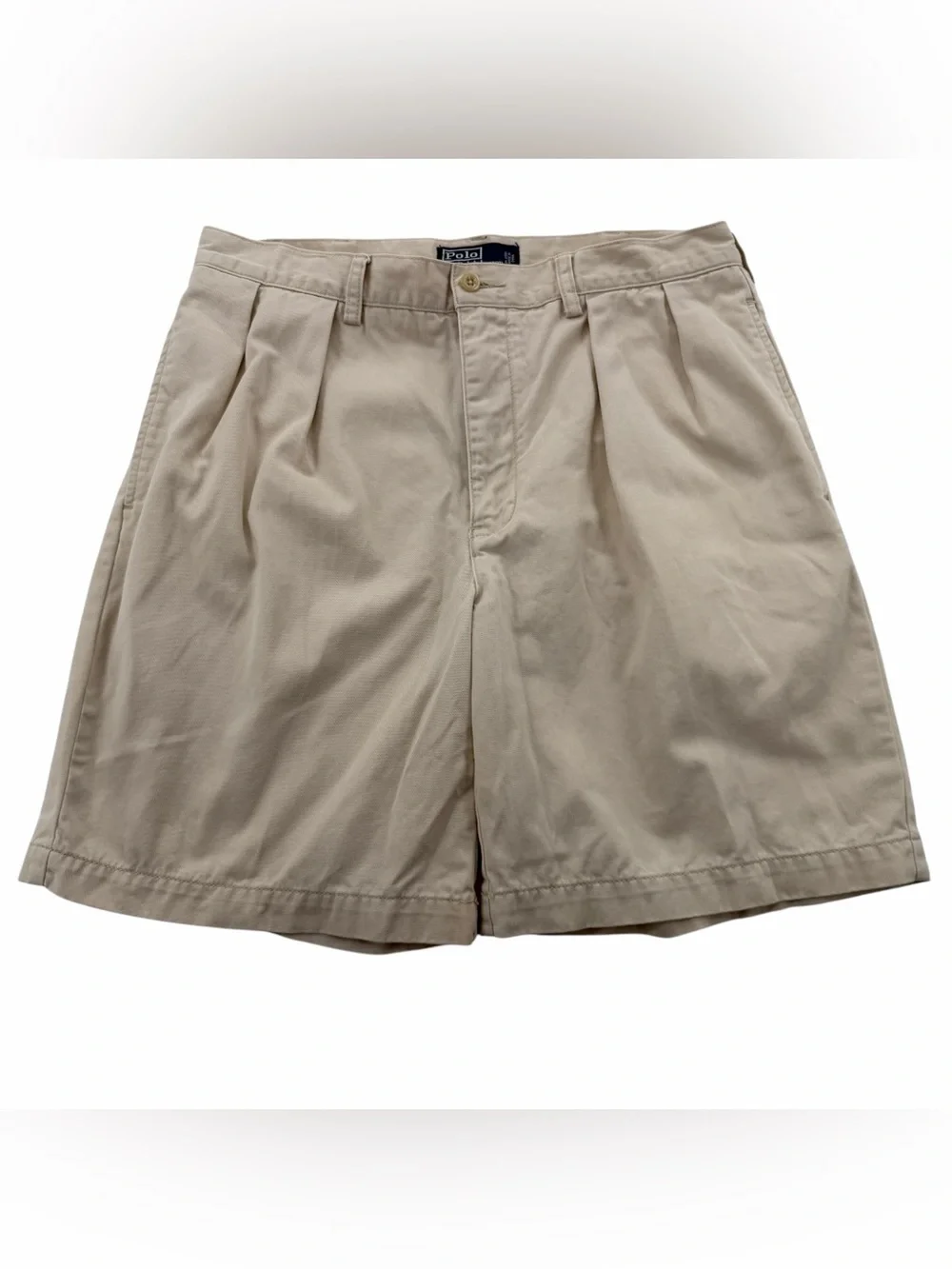 Vintage 90s Polo Ralph Lauren Tyler Pleated Chino Shorts Mens 34